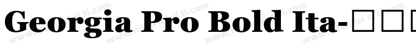 Georgia Pro Bold Ita字体转换